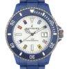 Fuerteventura sail watch blue white nautical flags polycarbonate case and strap