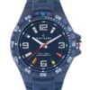 Часы-навигатор Каймановые синие мужские и мужские синие силиконовые водонепроницаемые часы 100 м-10 атм с морскими флагами