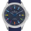 Часы Navigate Mavericks, мужские часы для мальчиков, синий силиконовый стальной корпус с флагами, водонепроницаемые, 10 атм