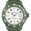 Navigate Fuerteventura men's watch, green color, quartz, flag case, polycarbonate strap