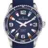 men's boy's watch navigate watch varadero sporty blue silicone blue case with flags waterproof 10atm