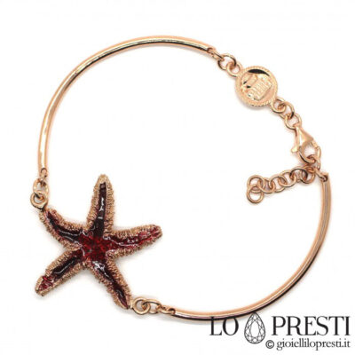 серебряный браслет, браслет с морской звездой, круг, полужесткая проволока, талисман на удачу, модные браслеты 2021-2022