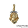 18kt gold Christ pendant