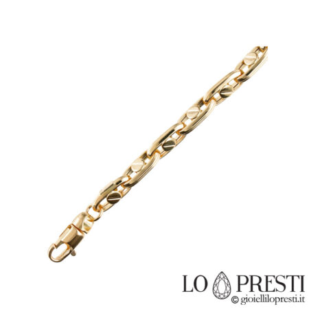 18kt yellow gold hollow link necklace