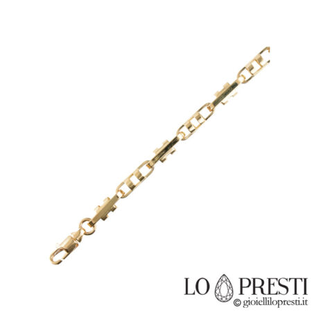 18kt yellow gold hollow link necklace
