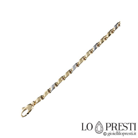 Halskette mit röhrenförmigen Gliedern aus 18-karätigem Gold für Herren