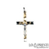 современный крест с Христом 18-каратное золото