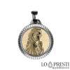 Medalla de la Virgen con niño ovalado