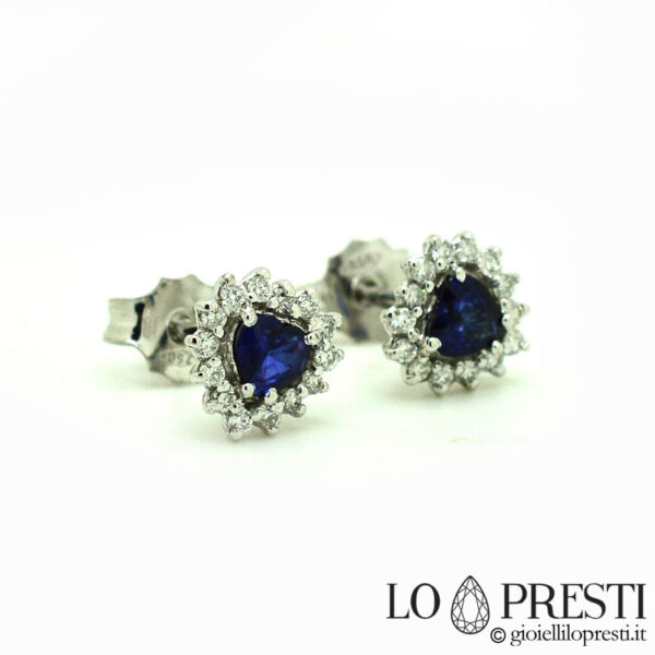 earrings with certified sapphires and diamonds