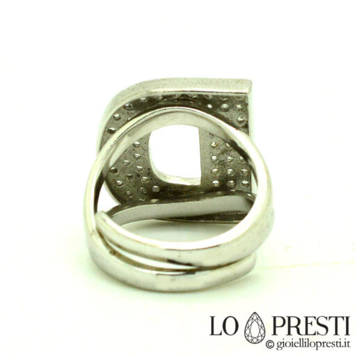 anello lettera iniziale D nome argento