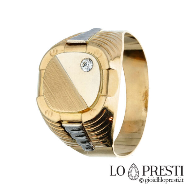 18kt gold chevaliere ring