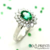 Ring-mit-natürlichem-Smaragd-Umriss-Brillant-Diamanten-Gold
