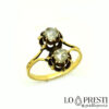 Contrariè-Ring aus Gold und Diamanten im Vintage-Antik-Stil