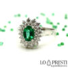 emerald-diamond-white-gold-engagement-wedding-ring