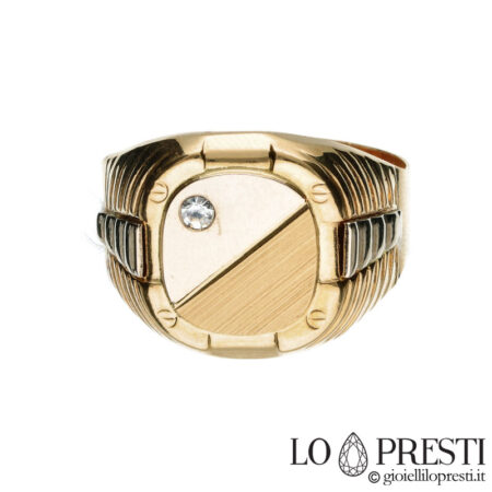 18-каратное золотое шевалье кольцо