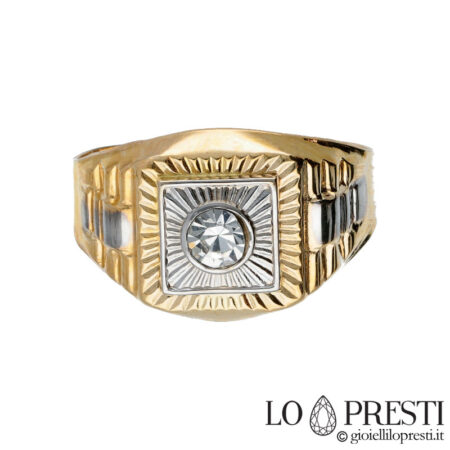 18-каратное золотое мужское кольцо кольцо на мизинце