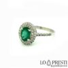 Eternity ring with natural emerald and brilliant diamonds discount offer