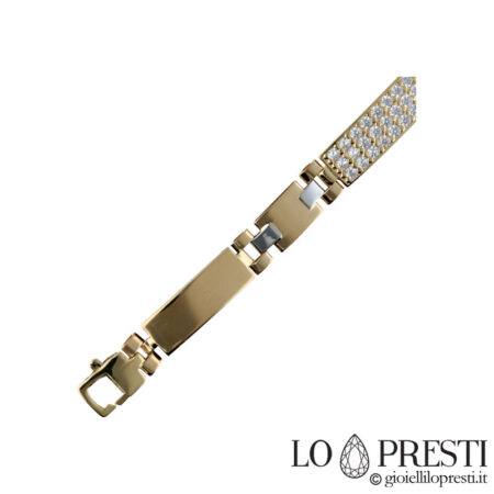 Bracelet homme semi-rigide en or 18 carats