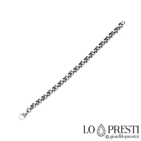 18kt white gold women's chain link bracelet