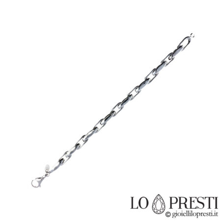 Bracelet chaîne pour femme en or blanc 18 carats