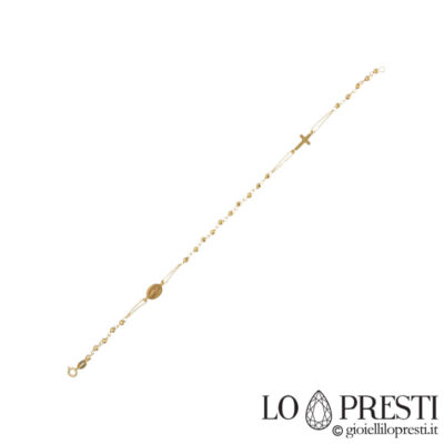 18kt white gold D&G rosary bracelet
