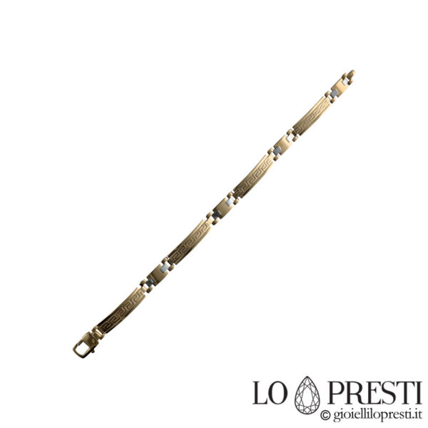 18kt gold semi-rigid men's bracelet