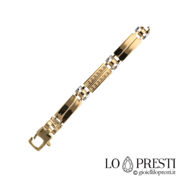 Bracelet large pour homme en or 18 carats