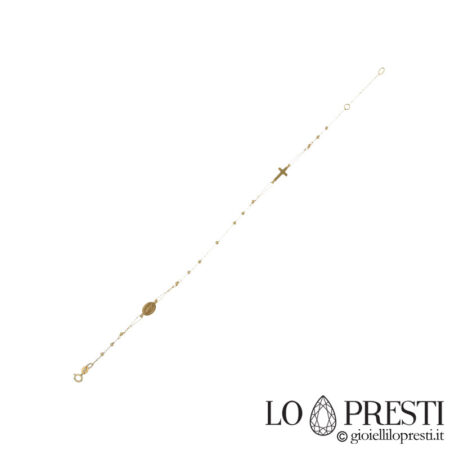 18kt yellow gold D&G rosary bracelet