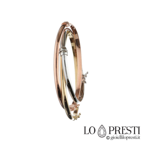 three color gold bracelets luxury fashion accessory
