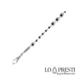 18kt white gold and onyx men's necklace