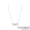 infinity necklace in 18kt white gold