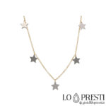 fashion gold star charm necklace