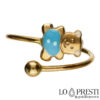 little girl's gold bear ring, adjustable size