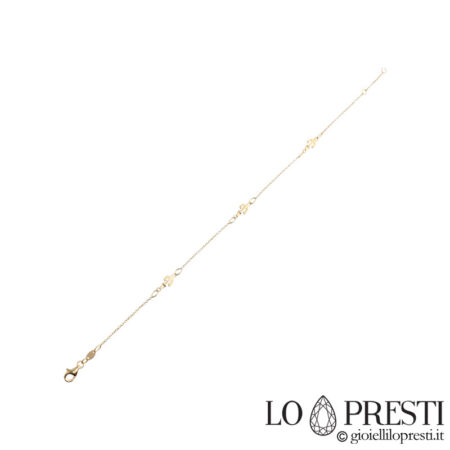 Gold bracelet with 18kt yellow gold anchors