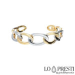 18kt white and yellow gold rigid women's bracelet
