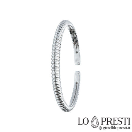 Bracelet rigide pour femme en or blanc 18 carats