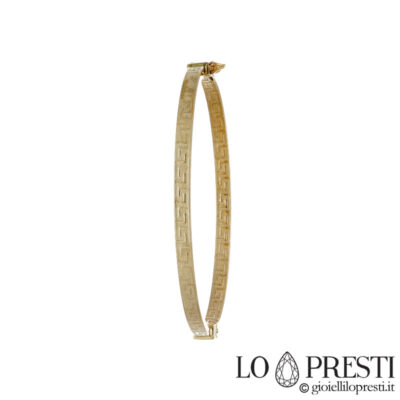 18kt yellow gold Etruscan style rigid bracelet