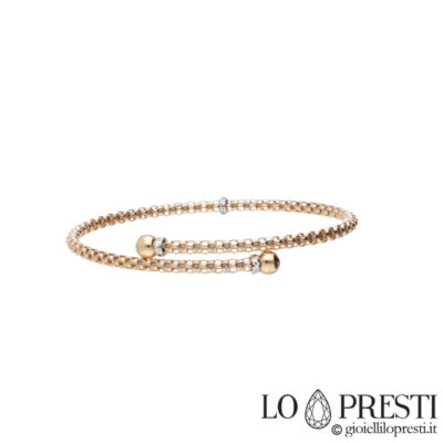 semi-rigid bracelet 18kt gold modern desidn