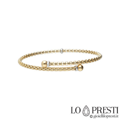 semi-rigid bracelet 18kt gold modern design