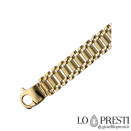 18kt solid gold full link bracelet