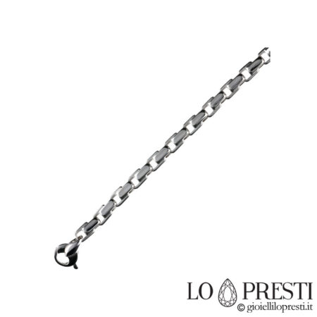 18kt white gold chain necklace for men
