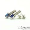 certified sapphire and brilliant diamond pendant earrings for women