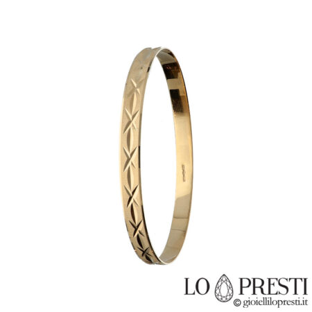 18kt yellow gold wide bangle