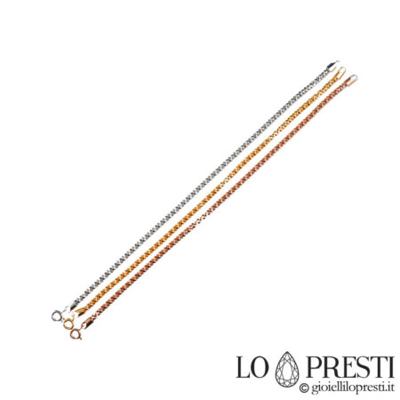 Bracelets triptyques pour femmes en or 18 carats tricolore