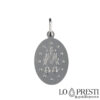 Immaculate sacred medal in 18kt white gold
