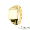 Anéis chevalier de ouro amarelo personalizados personalizáveis ​​anel de escudo mindinho para homens e mulheres