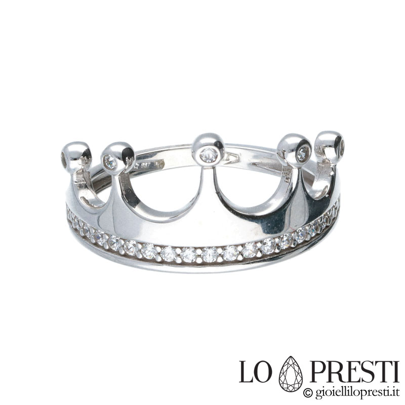 Anillo grande en oro blanco de 18kt - anillos de moda de - Joyas Lo Presti