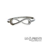 Infinity symbol ring sa 18kt white gold
