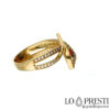 женское кольцо со змеей из желтого золота 18 карат