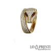 18kt yellow gold women's panther ring